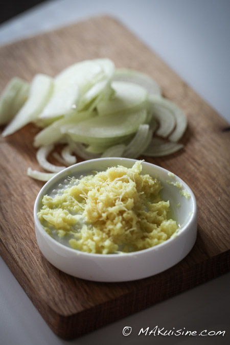 Soupe oignon et gingembre