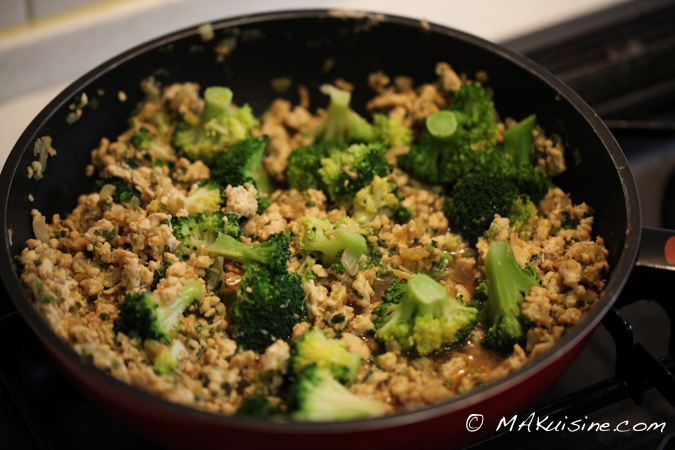 Porc haché au brocoli