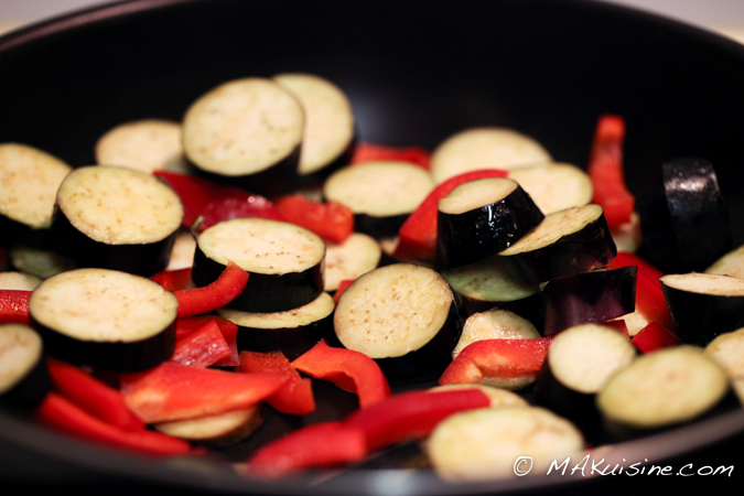 Aubergine poivron