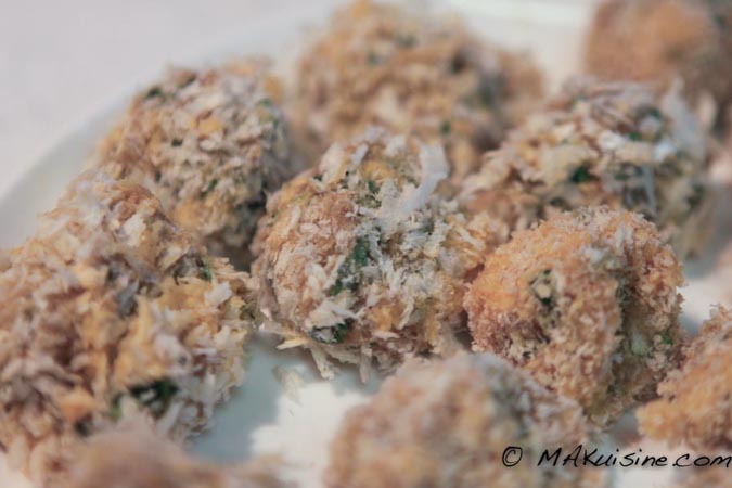 Boulettes de porc au curry et aux épinards